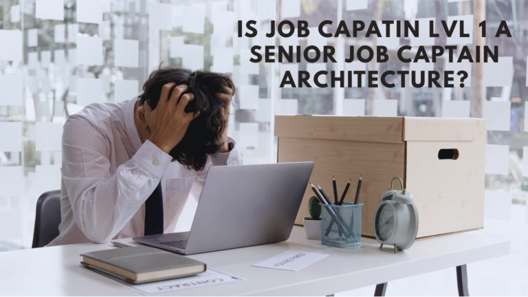 Person working on a computer in an office setting, illustrating the question: Is Job Captain Level 1 considered a Senior Job Captain in Architecture?