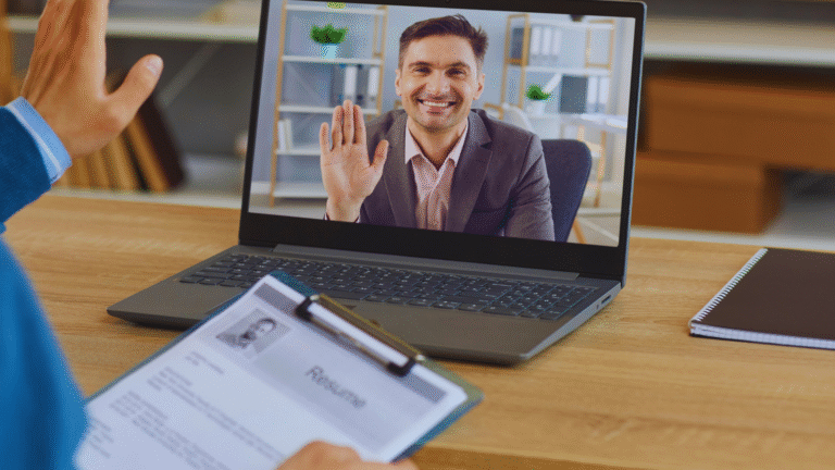 A laptop screen showing a list of top free job posting sites for employers.